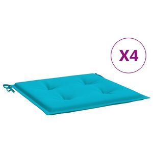 vidaXL Gartenstuhl-Kissen 4 Stk. T&uuml;rkis 40x40x3 cm Stoff