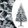vidaXL K&uuml;nstlicher Weihnachtsbaum mit Schnee Gr&uuml;n 210 cm PVC