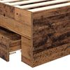 vidaXL Bettrahmen mit Kopfteil Altholz 90 x 200 cm Holzwerkstoff