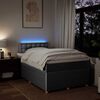 vidaXL Boxspringbett mit Matratze Hellgrau 120x190 cm Stoff