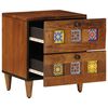 vidaXL Nachttisch Braun 40 x 33 x 46 cm Massivholz Mango