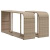 vidaXL 11-tlg. Garten-Sofagarnitur mit Kissen Beige Poly Rattan