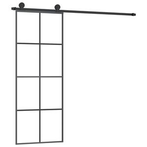 vidaXL Schiebet&uuml;r mit Beschlag 76x205 cm ESG-Glas & Aluminium