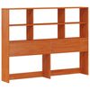 vidaXL Bettgestell mit Aufbewahrungskopfteil Wachsbraun 140 x 190 cm