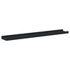 vidaXL Bilderleisten 2 Stk. Schwarz 80x9x3 cm MDF