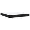 vidaXL Boxspringbett mit Matratze Schwarz 180x200 cm Samt