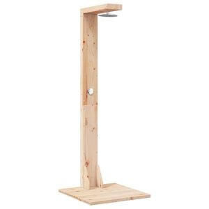 vidaXL Gartendusche 210 cm Massivholz Kiefer und Edelstahl Natur
