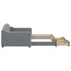 vidaXL Tagesbett Ausziehbar mit Schubladen Hellgrau 90x190 cm Stoff