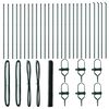vidaXL Bodenmontierter Sechseckzaun 50 x 1,5 m PVC-beschichteter Stahl