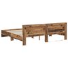 vidaXL Bettrahmen mit Kopfteil Altholz 200 x 200 cm Holzwerkstoff