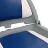 vidaXL 2-tlg. Bootssitz-Set Klappbar mit Polster in Blau-Wei&szlig;