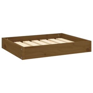 vidaXL Hundebett Honigbraun 61,5x49x9 cm Massivholz Kiefer