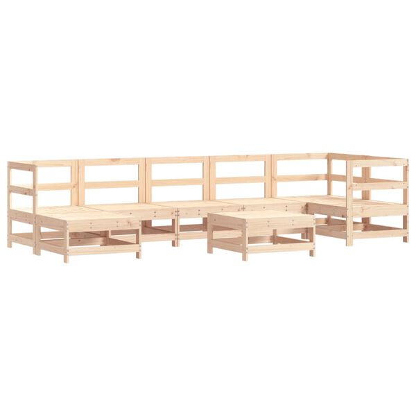 vidaXL 8-tlg. Garten-Lounge-Set Massivholz Kiefer