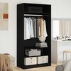 vidaXL Kleiderschrank Schwarz Eichen-Optik 100 x 50 x 200 cm