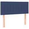 vidaXL Boxspringbett mit Matratze & LED Blau 120x190 cm Stoff