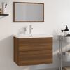 vidaXL Badm&ouml;bel-Set Braun Eichen-Optik Holzwerkstoff