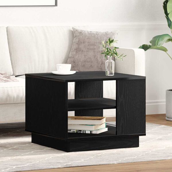 vidaXL Couchtisch Schwarz Eichen-Optik 55 x 55 x 42 cm Holzwerkstoff