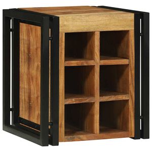 vidaXL Weinregal Braun und Schwarz 35 x 35 x 39 cm Massivholz Akazie