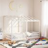 vidaXL Kinderbett mit Dach Wei&szlig; 90x190 cm Massivholz Kiefer