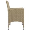 vidaXL 5-tlg. Garten-Essgruppe Poly Rattan und Glas Beige