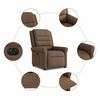 vidaXL Relaxsessel Elektrisch Braun Stoff