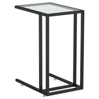 vidaXL Computer-Beistelltisch Transparent 50x35x65 cm Hartglas