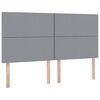 vidaXL Aufbewahrungsbett mit Matratze Hellgrau 160 x 200 cm Polyester