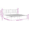 vidaXL Bettgestell mit Kopfteil Metall Schwarz 180x200 cm