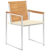 vidaXL 8 Stk. Gartenst&uuml;hle mit Kissen Massivholz Teak