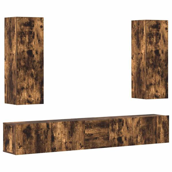 vidaXL 5-tlg. TV-Schrank-Set R&auml;uchereiche Holzwerkstoff