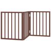 vidaXL 3-tlg. Hundetor Faltbar Braun 150 cm Pappelholz