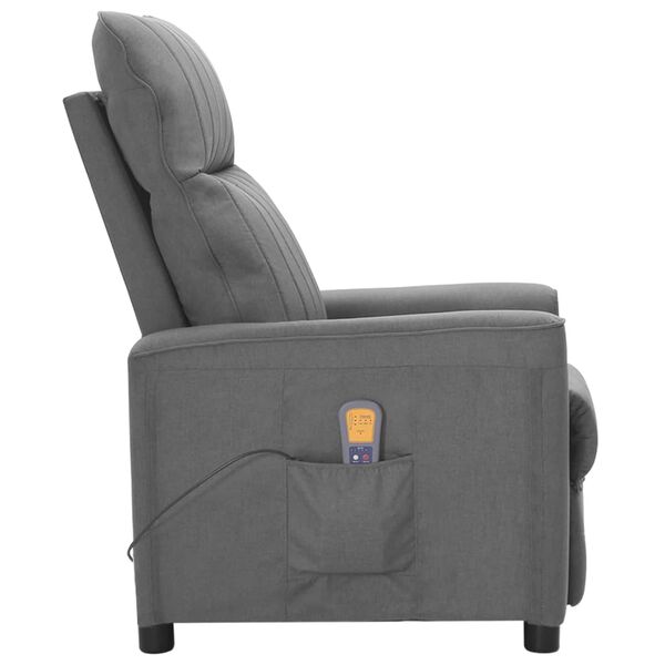 vidaXL Massagesessel Hellgrau Stoff