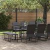 vidaXL Garten Essgruppe 13 pcs Schwarz Stahl