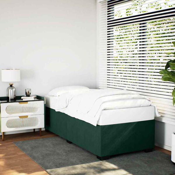 vidaXL Bettgestell ohne Matratze Dunkelgr&uuml;n 80x200 cm Samt