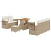 vidaXL Gartensofa-set mit Kissen 8 pcs Beige Poly-Rattan