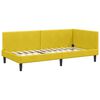 vidaXL Eckbettgestell mit Matratze Sonstiges 2 pcs Gelb Samt