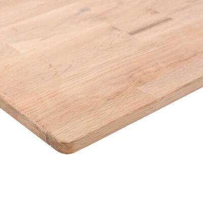 vidaXL Tischplatte Quadratisch 70x70x2,5 cm Eichenholz Unbehandelt