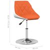vidaXL Esszimmerstuhl Orange und Wei&szlig; Kunstleder