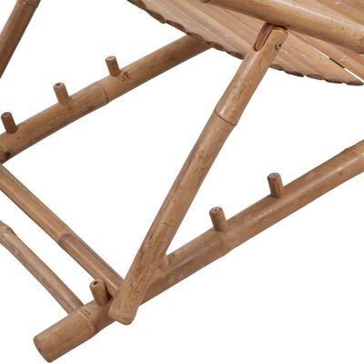 vidaXL Liegestuhl mit Fußteil Bambus