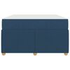 vidaXL Bettrahmen mit Matratze Blau 120 x 190 cm Stoff