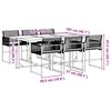 vidaXL 7-tlg. Garten-Essgruppe Schwarz Poly Rattan