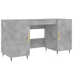 vidaXL Schreibtisch Betongrau 140x50x75 cm Holzwerkstoff
