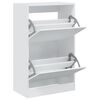 vidaXL Schuhschrank Wei&szlig; 60x34x96,5 cm Holzwerkstoff