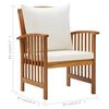 vidaXL 5-tlg. Garten-Lounge-Set mit Auflagen Massivholz Akazie