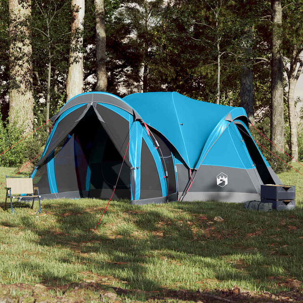 vidaXL Tipi-Familienzelt 8 Personen Blau Wasserdicht