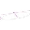 vidaXL Tischplatte 80x40x2,5 cm Oval Massivholz Akazie