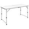 vidaXL Campingtisch Klappbar H&ouml;henverstellbar Aluminium 120x60 cm
