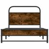 vidaXL Bettgestell ohne Matratze 100x200 cm R&auml;uchereiche Holzwerkstoff