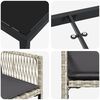 vidaXL Garten Essgruppe 5 pcs Hellgrau Poly-Rattan