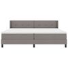 vidaXL Boxspringbett mit Matratze Taupe 200 x 200 cm Polyester